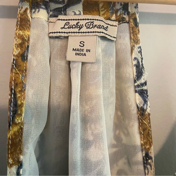 Lucky Brand Brown and Tan Smocked Camisole - Picture 5 of 6